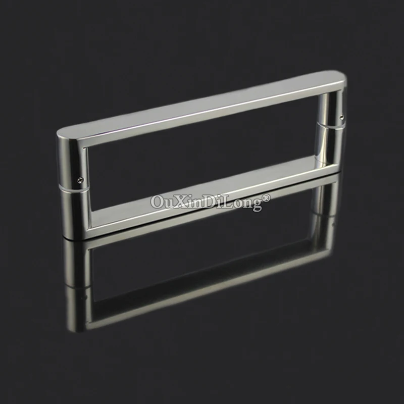 Brand New 1Pair 304 Stainless Steel Frameless Shower Sliding Door Handles Glass Door Push Pull Handles Chrome Finished