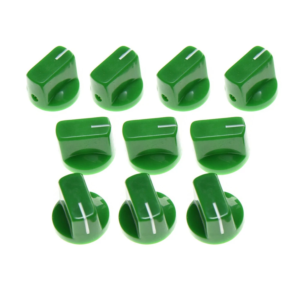 10x Green Guitar AMP Effect Pedal Knobs Davies 1510 Style Pointer Knob 1/4