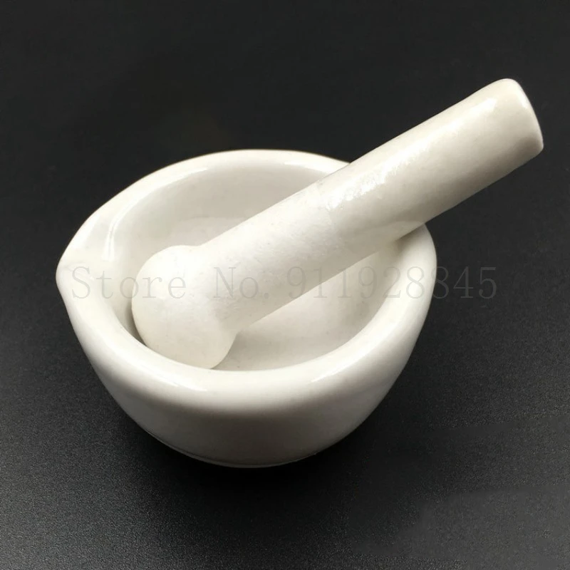 Mortier et pilon en porcelaine de laboratoire, bol de meulage blanc Assad, diamètre 60mm 80mm 100mm 130mm 160mm, 1 pièce