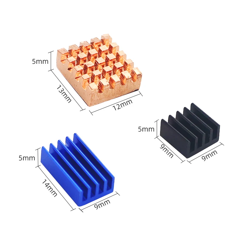 Raspberry Pi 4ความร้อน3Pcs Cooper อลูมิเนียมฮีทซิงค์หม้อน้ำ Cooling Kit สำหรับ Raspberry Pi 4รุ่น B Mini คอมพิวเตอร์ Pi 4B