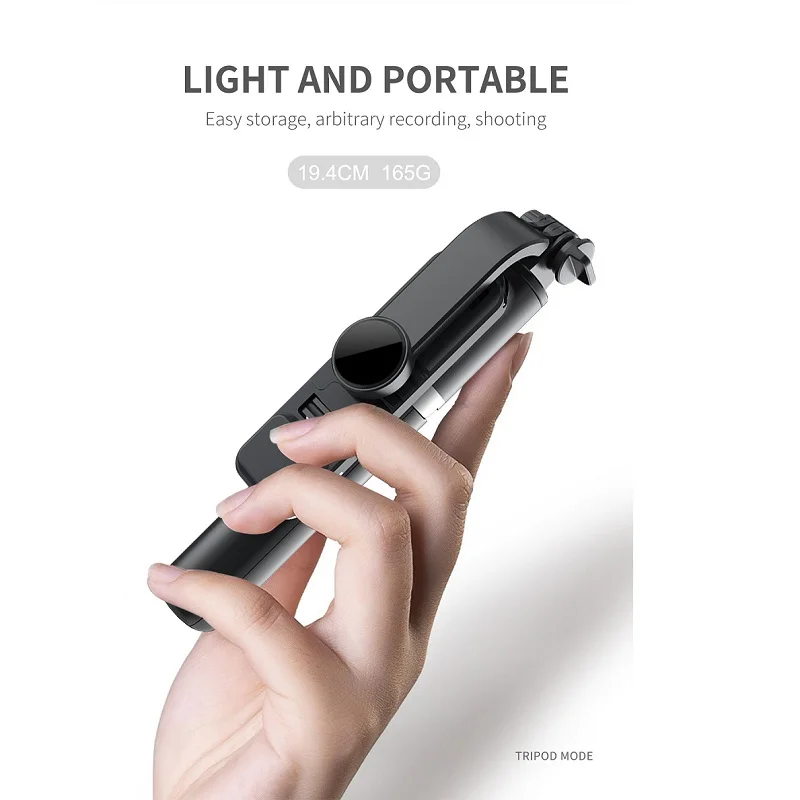 Cool Dier Nieuwe Draadloze Bluetooth Selfie Stick Opvouwbare Uitbreidbaar Statief Monopod Met Led Licht Invullen Voor Iphone Android Telefoon