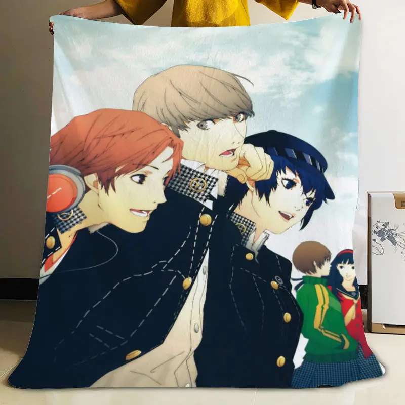 

Musife Custom Japanese anime Persona 4 Flannel Blanket Design Your own Blanket Flannel Blankets for Sofa DIY Dropshipping