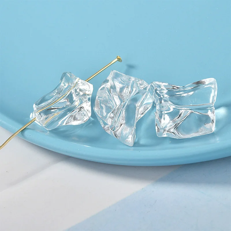 Shaped Straight Hole Transparent Ice Earrings Acrylic Irregular Shaped Diy Jewelry Accessories Material image 4