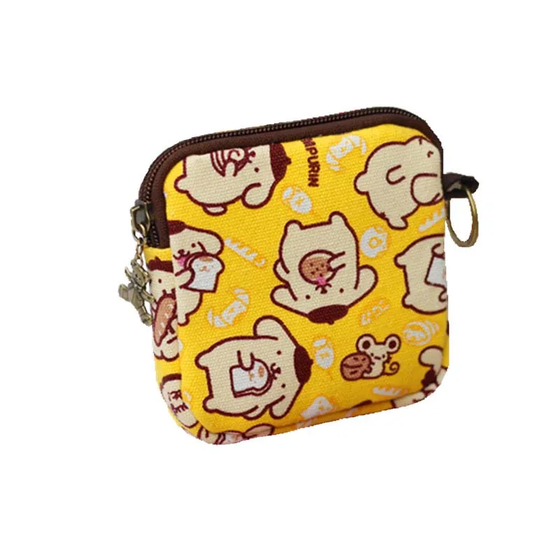 Retro Cat Small Canvas Mini Bag Women Coin Purses Kawaii Short Wallet Girls Purse Card Bags Womens Hand Purses for Ladies Kids