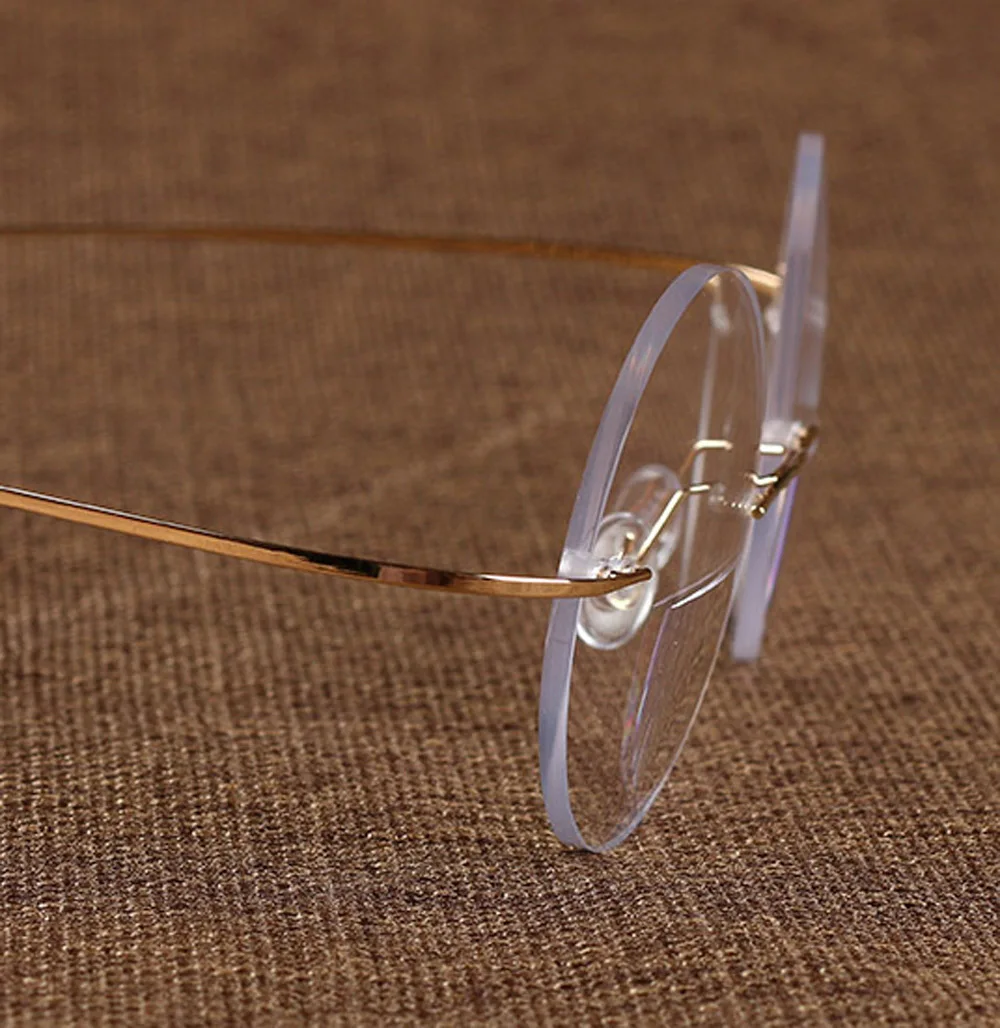 Ultralight Titanium Alloy Vintage Round Rimless See Near and Far Progressive Multifocal Reading Glasses +1 +1.5 +2 +2.5 +3 to +4