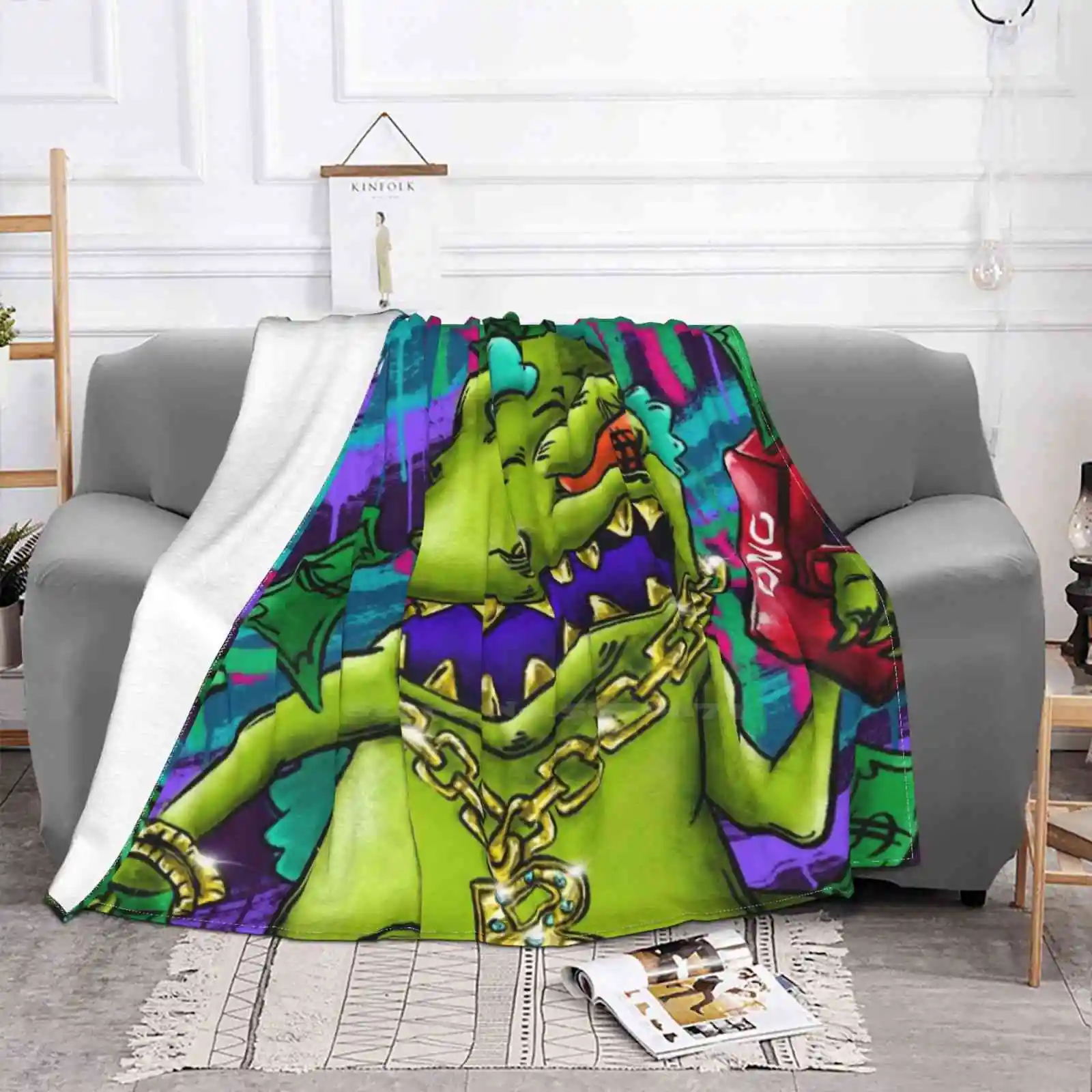 Lil Repta All Sizes Soft Cover Blanket Home Decor Bedding Rich Money Gold Luxury Lifestyle New Trend Hot Viral Cartoons Dinosaur