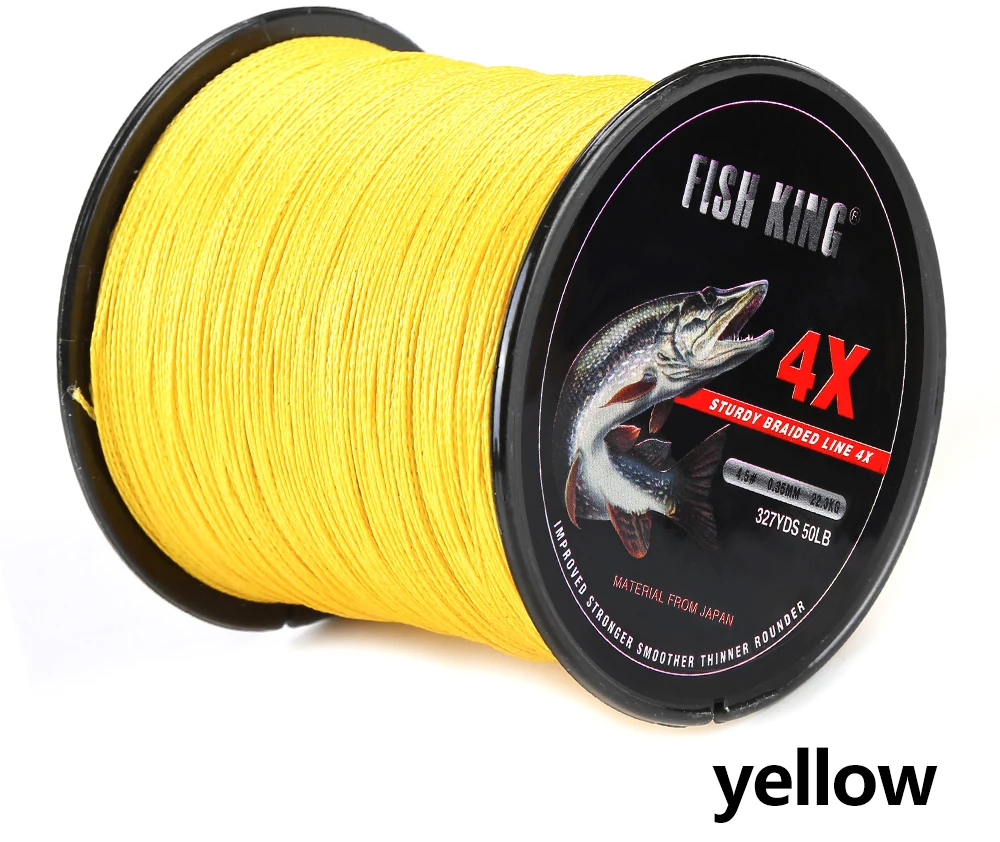 FISCH KÖNIG 300M/500M Geflochtene Draht PE Geflochtene Angelschnur 0.4 #-6.0 #0,10mm-0,40mm 8-60LB 4 Stränge PE Multifilament Angelschnur – Detail 12