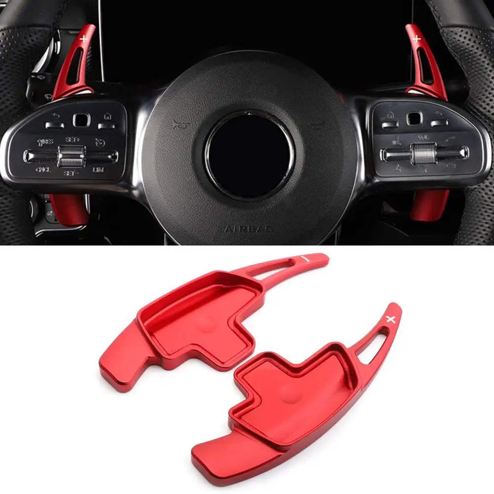 

2PCS Quality Aluminum Alloy Steering Wheel Shift Paddle Shifter for Mercedes-Benz A-Class W177 V177 2018-2021