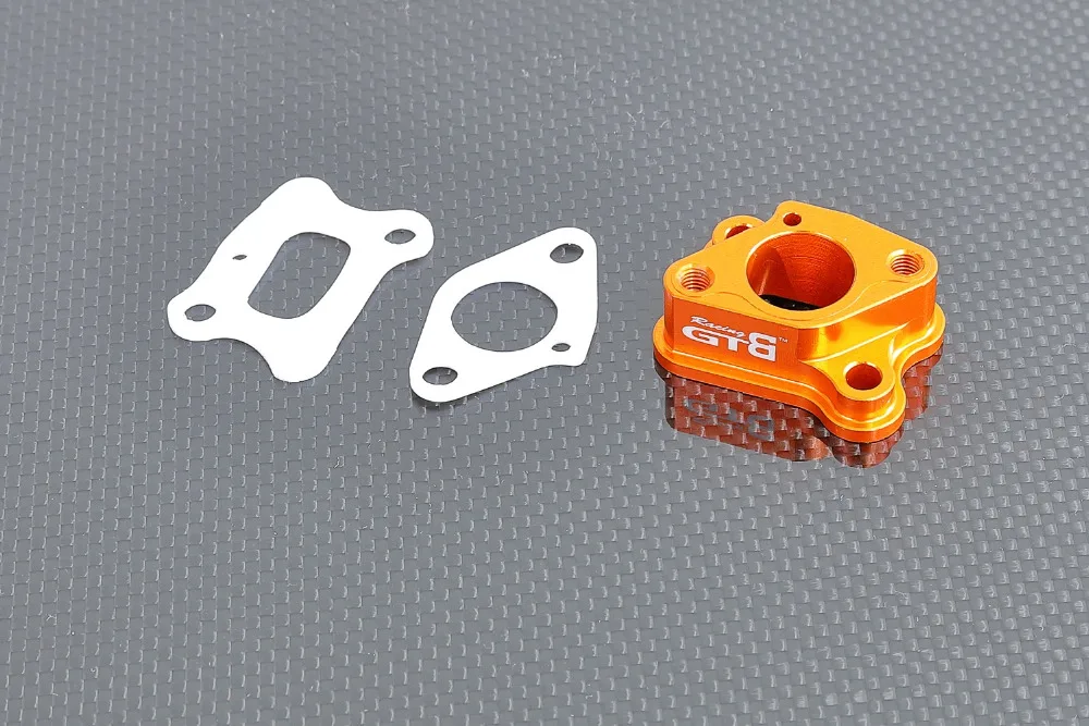 GTBRacing CNC Aluminium Metall Saugrohr mit TFL Weiß Dichtung für HPI km rv baja 5b ss 5sc – Detail 1