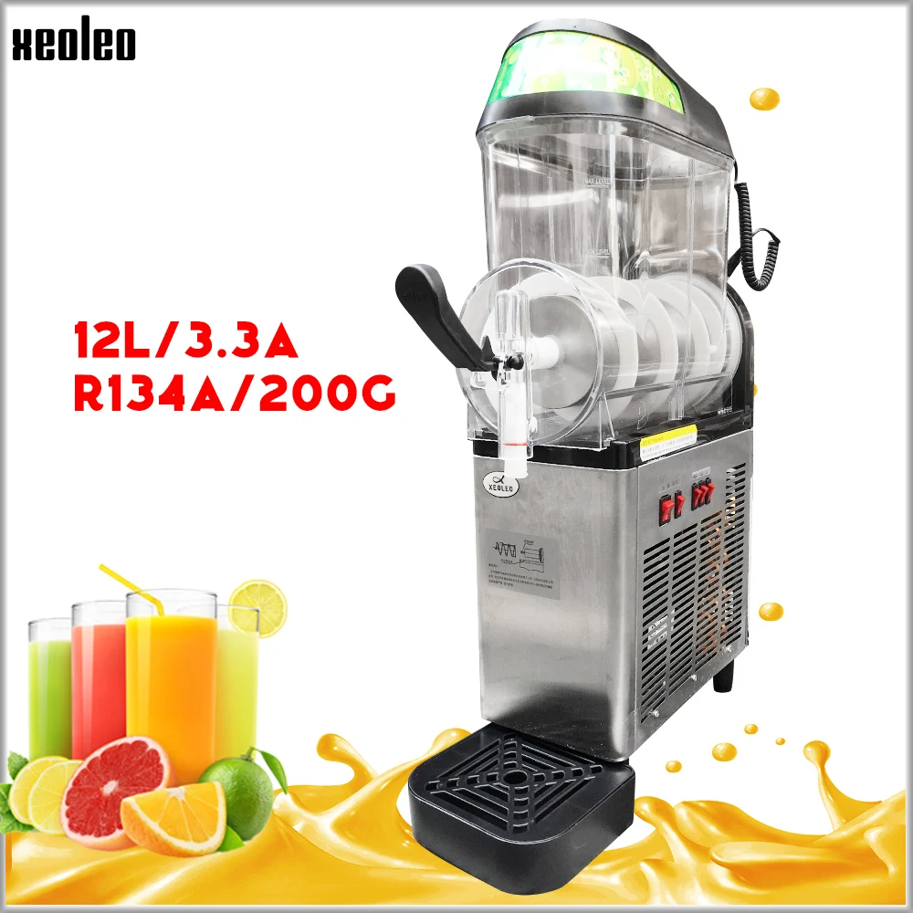 

XEOLEO Commercial Snow Melting Machine12LSingle Jar Slush Machine Fast Cooling Smoothie Granita Machine Ice Slusher