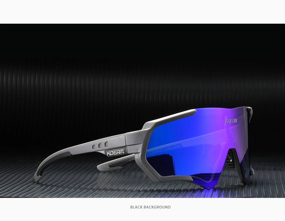 KDEAM Outdoor Sports Herren Sonnenbrille TR90 Polarisierte Sonnenbrille Flash Real Coating Sonnenbrille KD714 CE – Detail 26