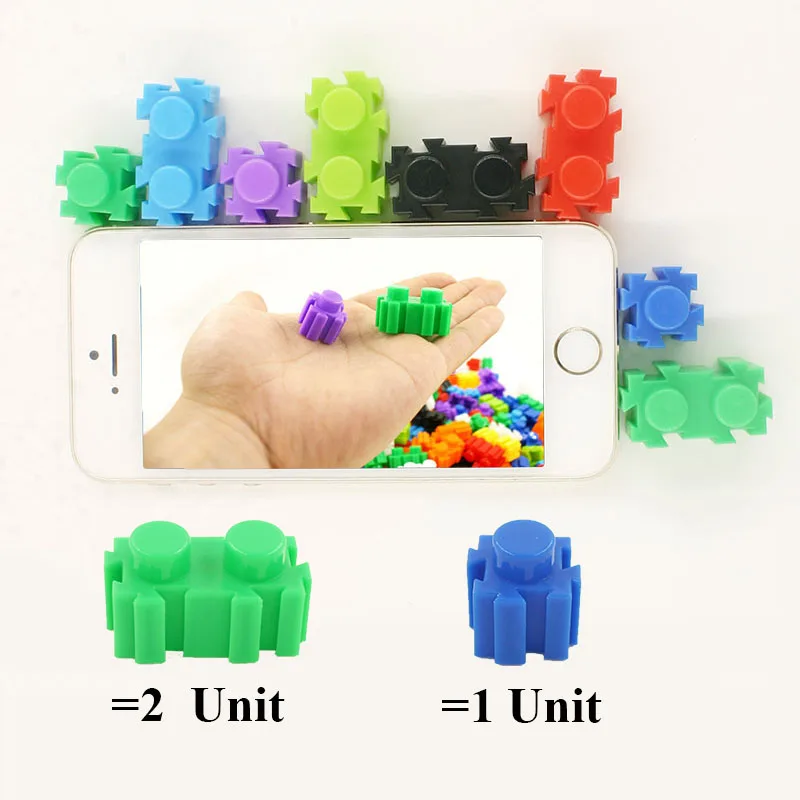 Large Size 12mm 500g DIY Building Blocks Bricks Set Creator City Model Educational Toy Creative Stacking Blocks Toys