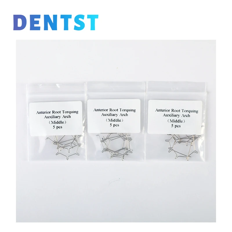 Dentst 5 unids/bolsa de Ortodoncia Dental, torsión de raíz Anterior, arcos auxiliares, pequeños, medianos, grandes, accesorios de odontología