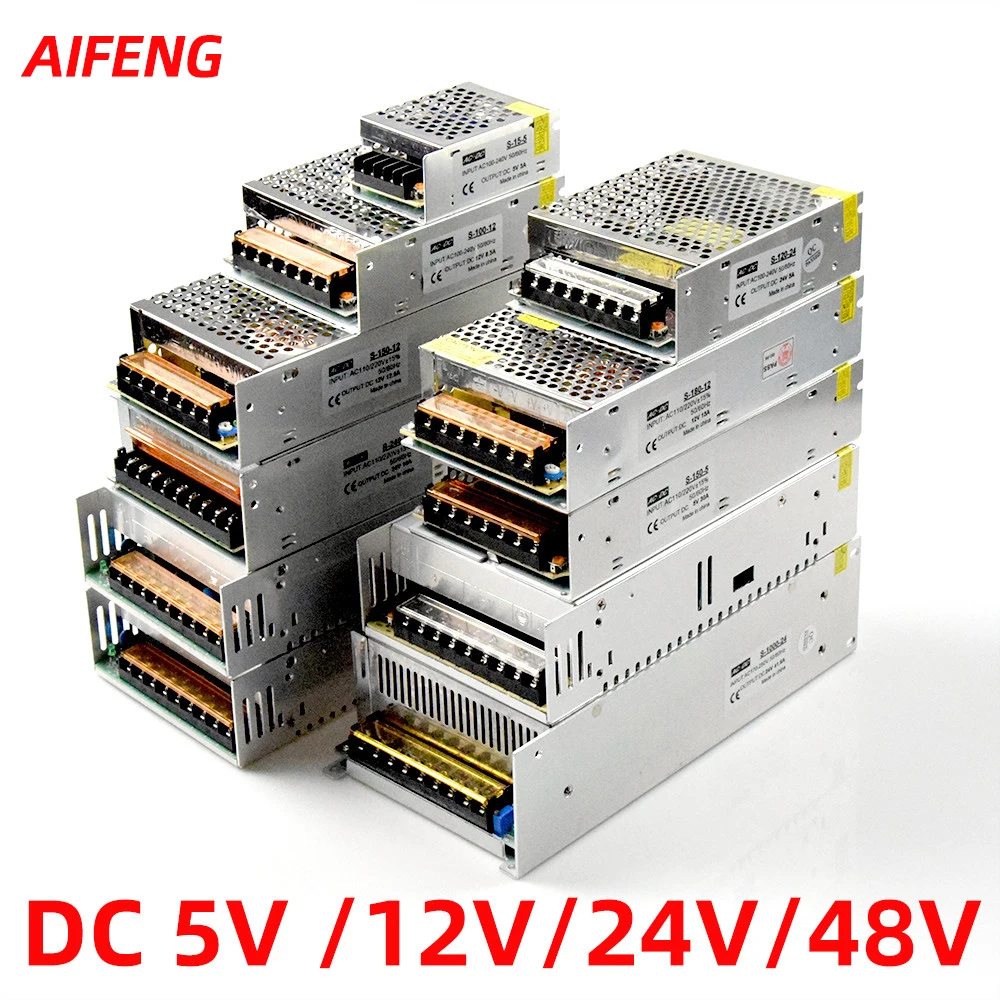 Led Power Supply12v 24v 48v 5v 1a 2a 3a 5a 10a 15a 20a Switching Power Supply Lighting Transformer Adapter Power Source