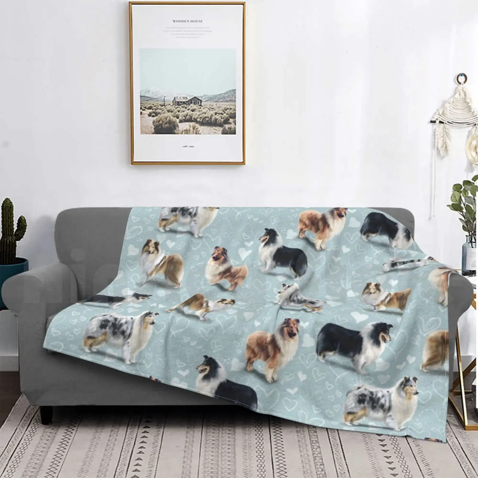 The Rough Collie Blanket Super Soft Warm Light Thin Rough Collie Collies Scotch Scottish Lassie Dog Dogs Puppy Puppies