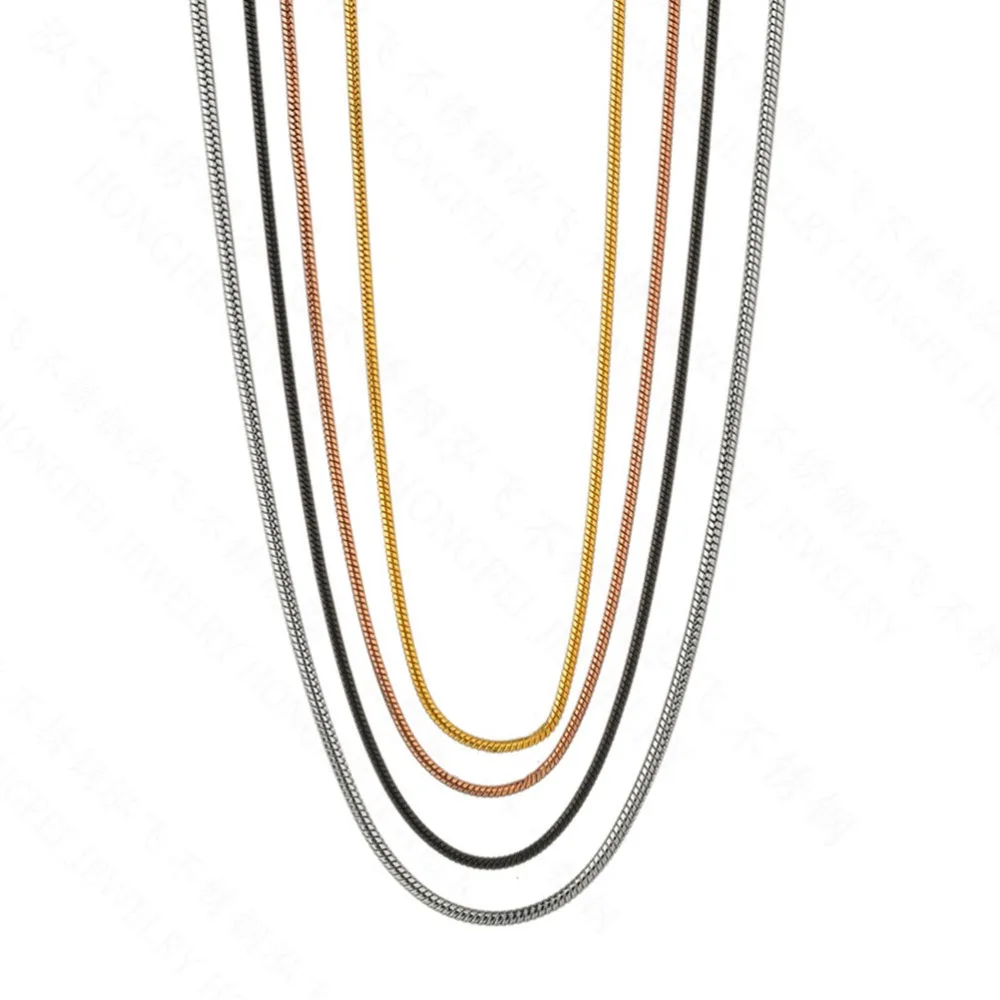 1 Stück Edelstahl-Schlangenkette, Breite 0,9/1,2/1,5 mm, für Anhänger, Halskette, Armband – Detail 2