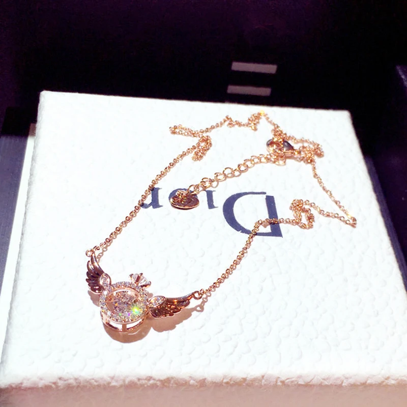 2022 Hot moda Super połysk cyrkon kąt skrzydło naszyjnik dla kobiet luksusowe Rhinestone stylowy Choker Kolye Feminia Bijoux prezent