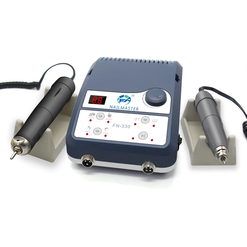 

Micromotor Equipment High Rotation 90000rpm Nail Master Jewelry Polish Machine Two Handpiece for Polishing Wood Stone 150W FN330