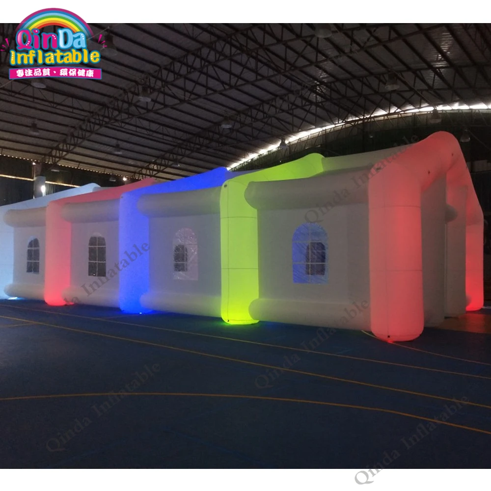 

Outdoor Commercial Inflatable Cube Party Tent,duarble Customized Inflatable Oxford Cloth Tent With Led Light