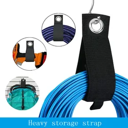 Reusable Self-Adhesive Buckle Heavy Duty Extension Cord Holder Organizer Hook Loop Storage Strap for House Basement RV Garage