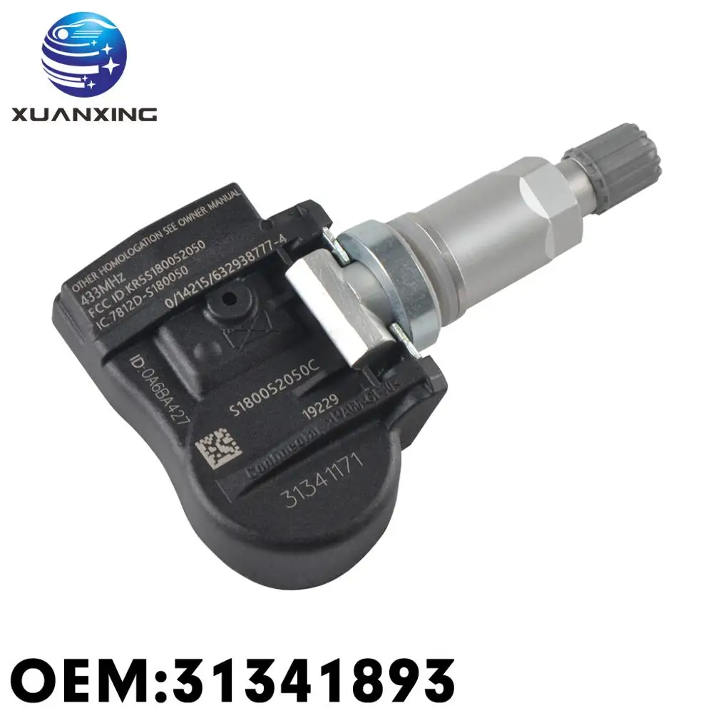 OEM 31341893 Tire Pressure Sensor Monitoring System TPMS 433MHz For Volvo C30 C70 S40 S60 S70 S80 V40 V50 V60 XC60 XC70 XC90