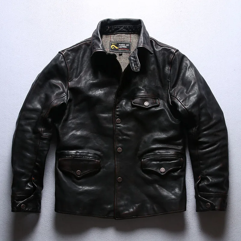 MP1100 Read Description! Asian Size Super Top Quality Genuine Horse Leather Slim Classic Durable Horsehide Stylish Rider Jacket