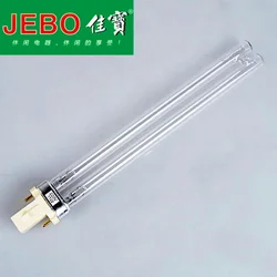 Esterilizador jebo uv lâmpada pavio filtro de água tubo de luz de substituição 2-pin g23 base linear tubo duplo germicida ultravioleta