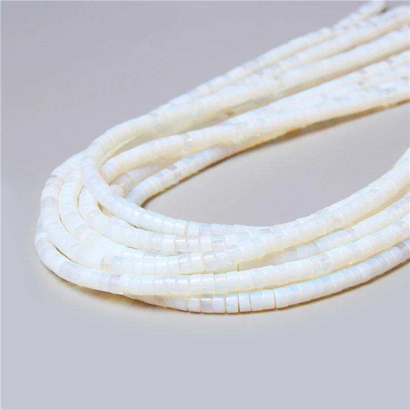Natural White Opal Stone Beads Loose Spacer Handmade Beads Isolation Opalite Beads For DIY Jewelry Making  Accessories Wholesale