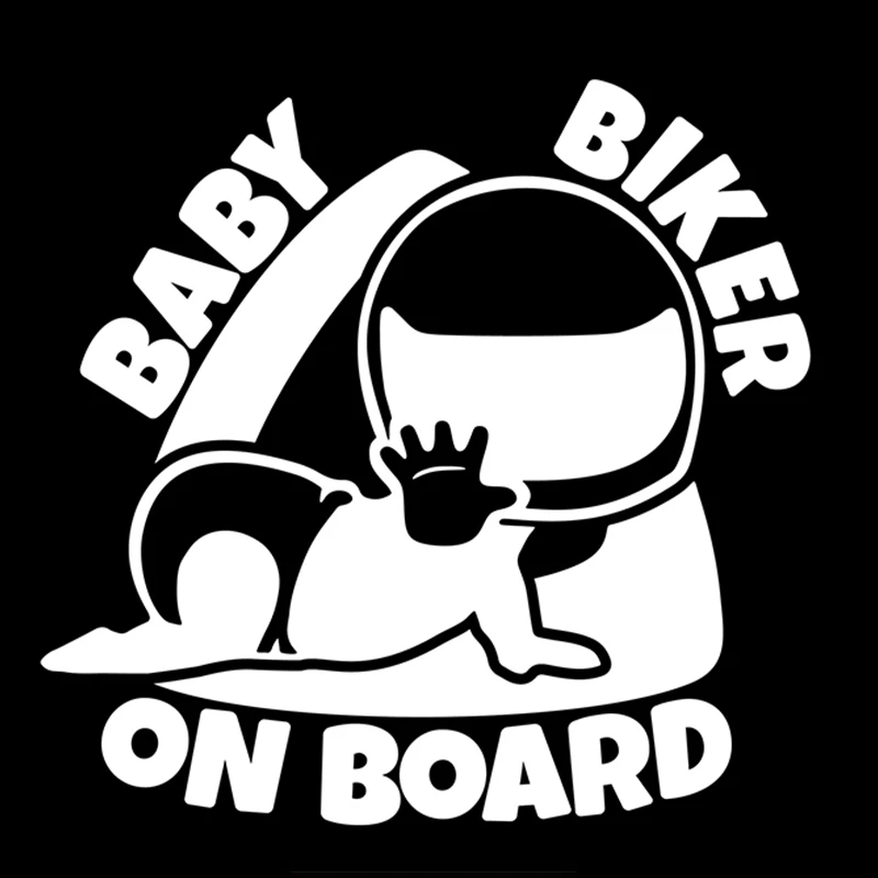 Funny Baby Biker on Board Car Sticker Automobiles Motorcycles Exterior Accessories Vinyl Decals