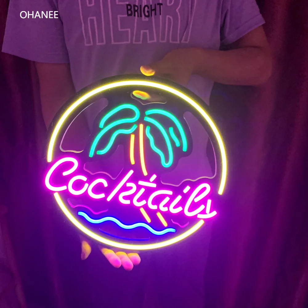 Custom LED Neon Sign Light Cocktail Dreams Flex Neon HandMade Beer Bar Shop Logo Pub Store Club Nightclub