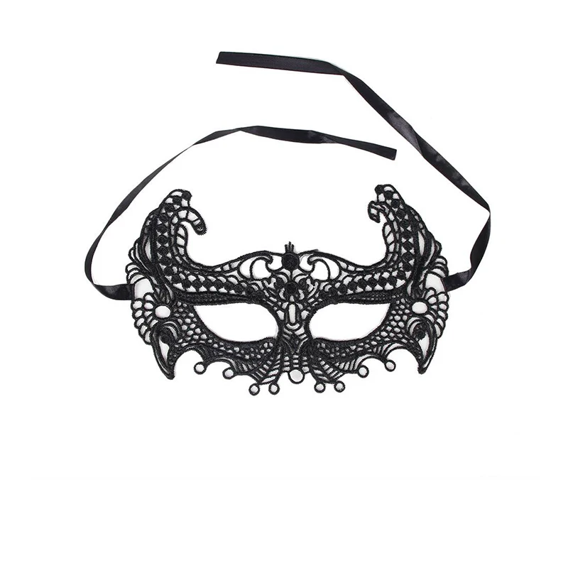 Comeondear 2 Piece Halloween Cosplay And Party Lace Eye Mask Sexy Lady Cutout Eye Mask For Masquerade Party  Fancy Dress Costume