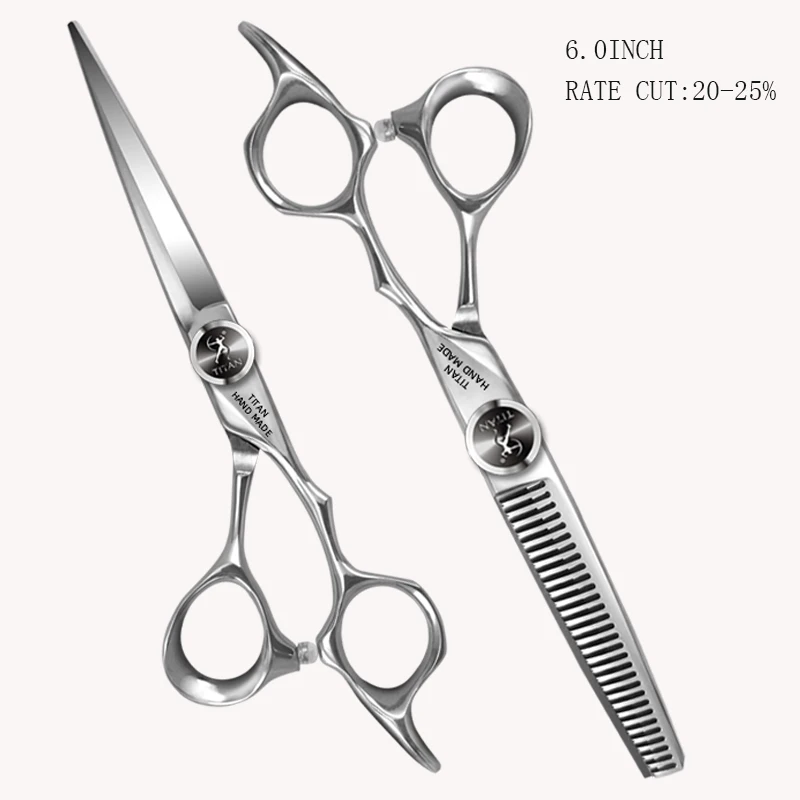 TITAN professionele kapper schaar kapper schaar haar knippen dunner set van 5.5/6.0/6.5.7.0 inch japan440c staal