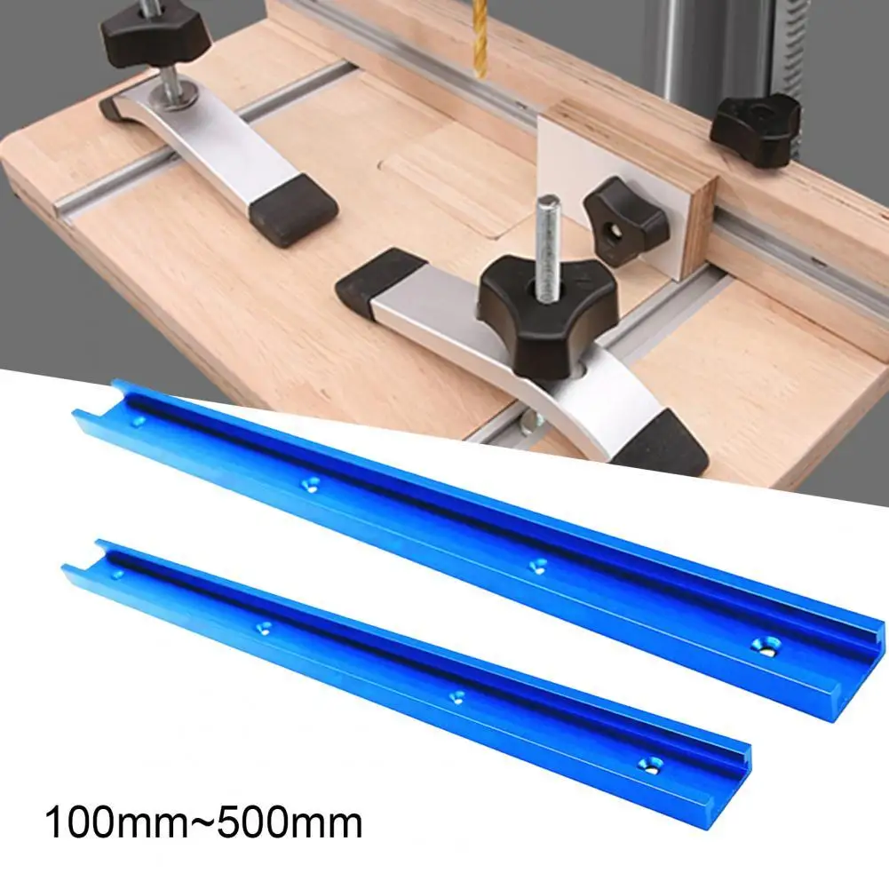 

T-Track Pre-Drilled High Stability Aluminium Alloy Cut Profile T-Track with Mounting Holes for Workbench Table Saw DIY Projects