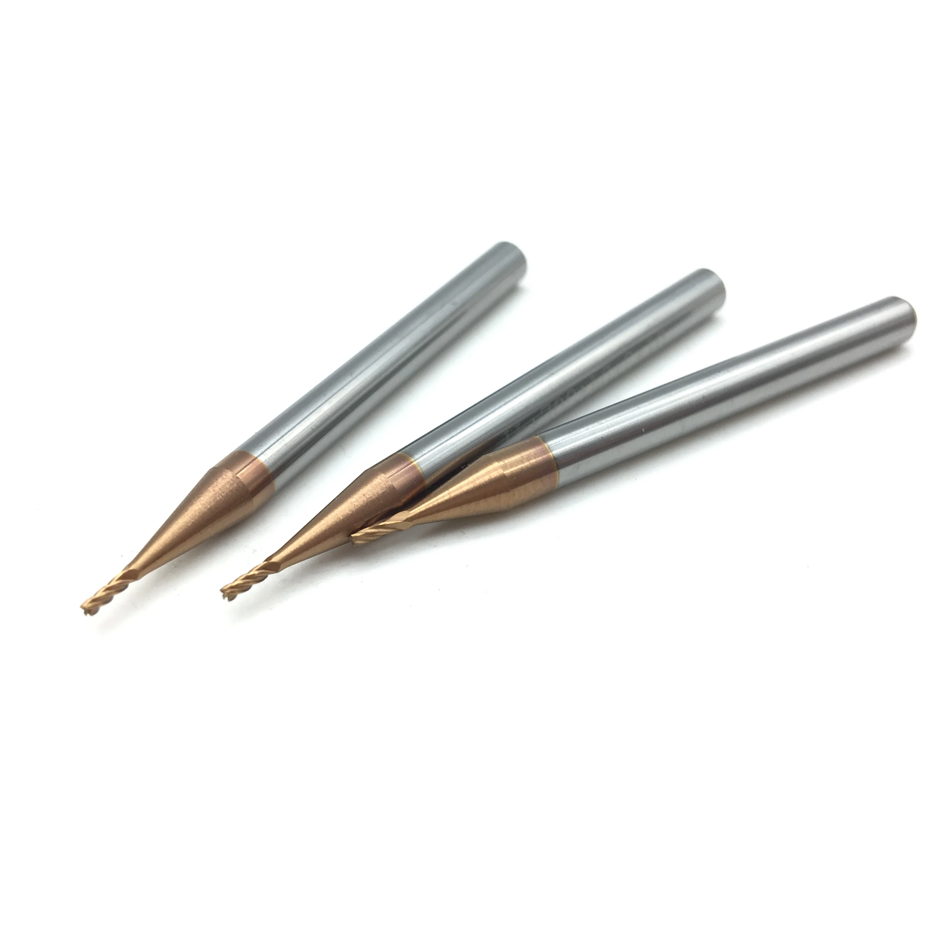 1Mm 4 Sáo HRC55 Carbide Cấp Cối Xay Xay Cắt Hợp Kim Phủ Thép Vonfram Endmills Cắt CNC Maching Endmill