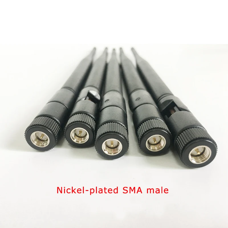 433MHz wireless module high gain 6dbi antenna length 190mm Mini folding rubber rod antenna nickel-plated / gold-plated SMA male