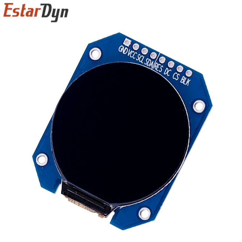 1.28 inch TFT LCD Display Module Round RGB IPS HD 240x240 Resolution GC9A01 Driver 4 Wire SPI Interface Adapter Board