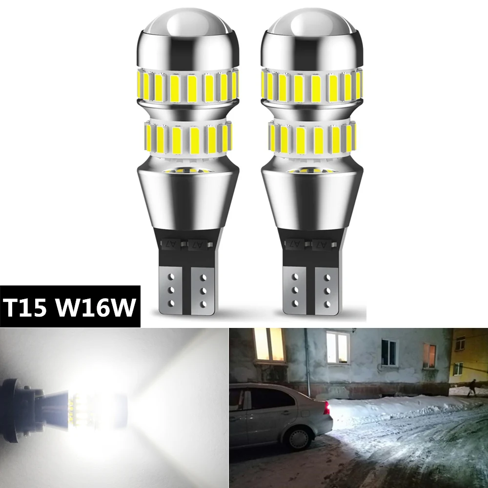 2x W16W T15 LED Bulbs 4014 SMD Canbus Error Free LED Backup Reverse Light For Toyota Camry 40 Prado 120 150  Corolla E150 150