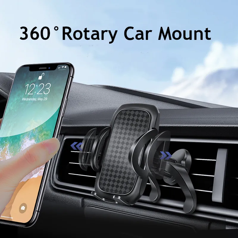 360 Car Phone Holder Air Vent Stand For Asus Zenfone Max Pro M2 M1,Doogee Y8 S88 Plus S59 S58 S95 S90 N20 Pro X90 N10 S40 Lite