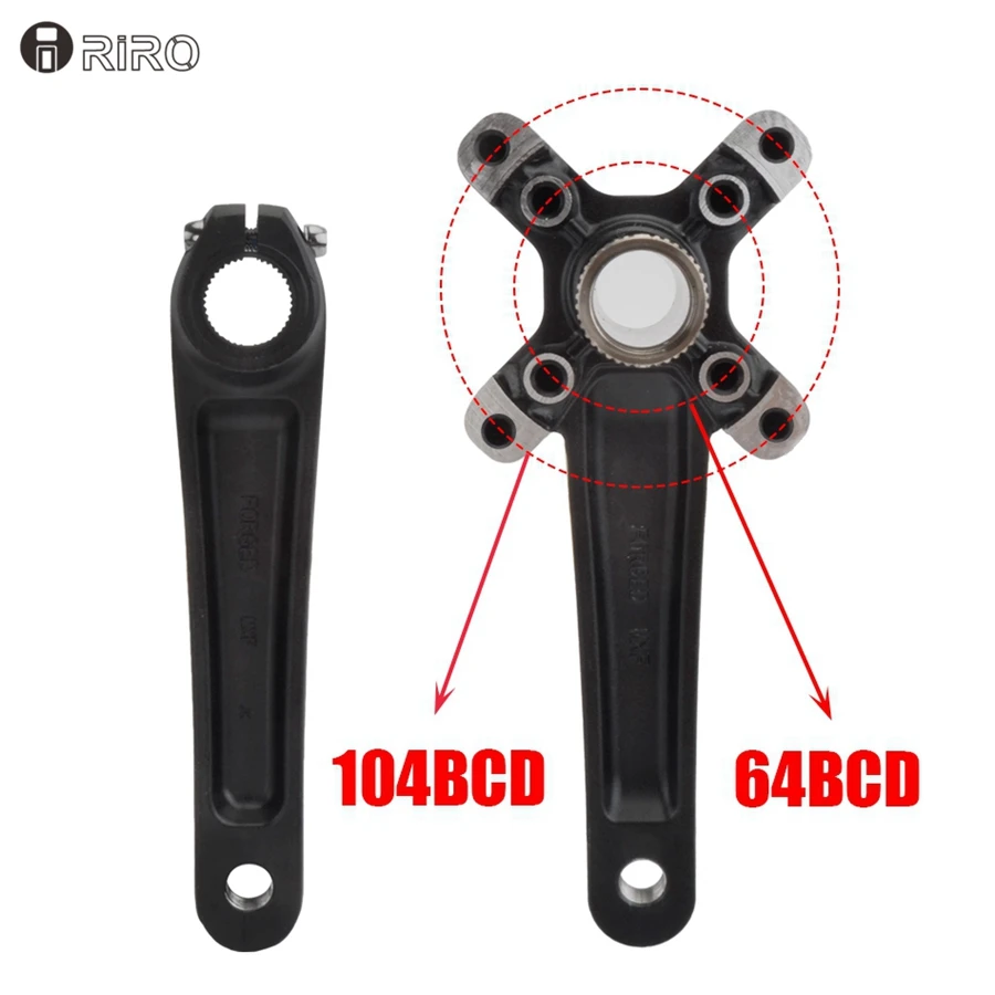 riro Bicycle XT Crankset Mtb Integrated Crank 170 175mm Hollowtech 2 Mountain Bike 104 Bcd Chainring With BB Single disc refit