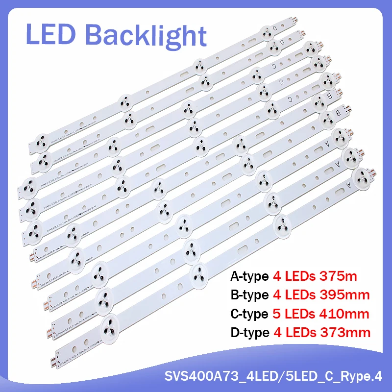 Imagem -02 - Led Backlight Tira Svs400a73 Svs400a79_4led 10 5led tipo Abcd para Samsung 40d1333b 40l1333b 40pfl3208t 40pfl3108t Lta400hm23 Pcs