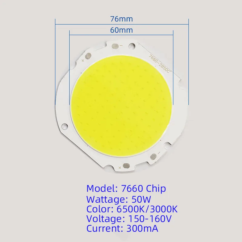 Chipy LED 50W oświetlenie COB koraliki na lampa uliczna światło punktowe źródło knot DIY akcesoria do reflektorów sterownik źródło światła zestaw