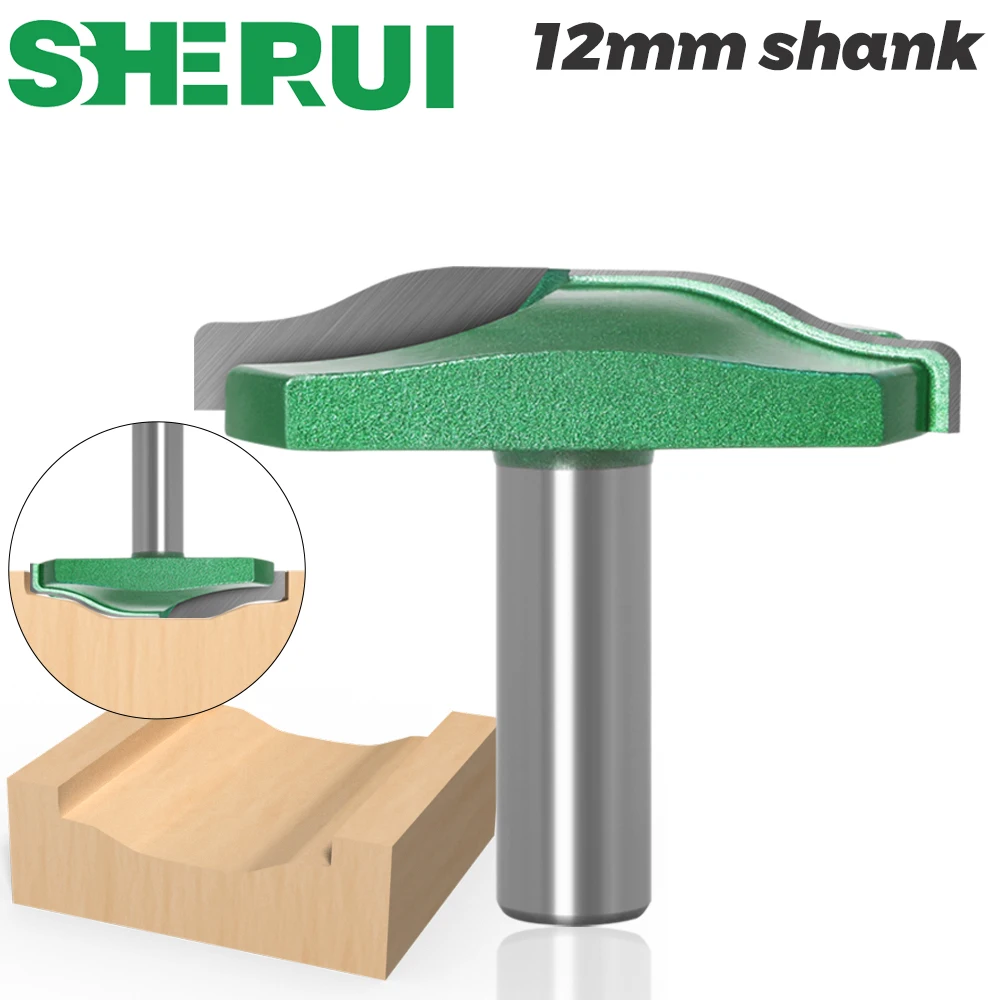 1PC 12mm Shank Raised Panel Router Bit with Backcutter Cove Raised Panel Ogee Door Ogee Raised Panel Router Bit