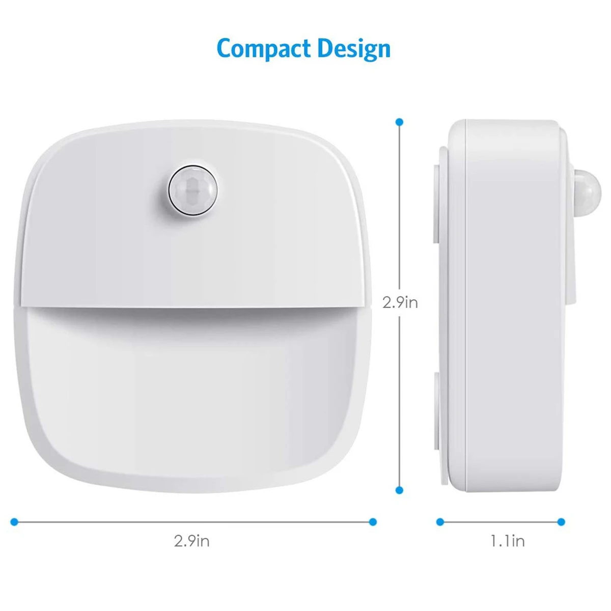 Luce notturna Smart Motion Sensor Light lampada da notte a LED a batteria per lampade da comodino camera da letto per bambini corridoio via sedile wc