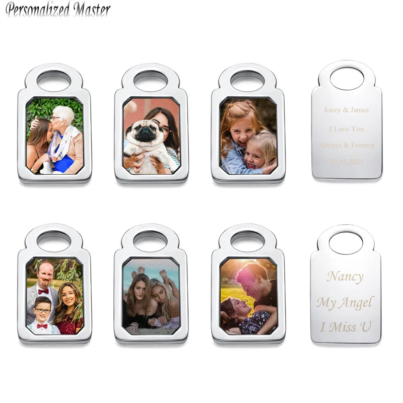 Personalized Master Customized Photo Keychains Alloy Key Chain Engraved Date Name Keyring Special Day Anniversary Memorial Gift