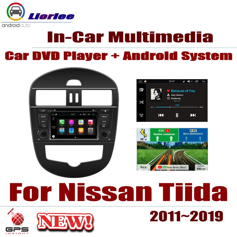 

For Nissan Tiida (C12) 2011-2019 Car Android 8 Core A53 Processor IPS LCD Screen Radio DVD Player GPS Navi System