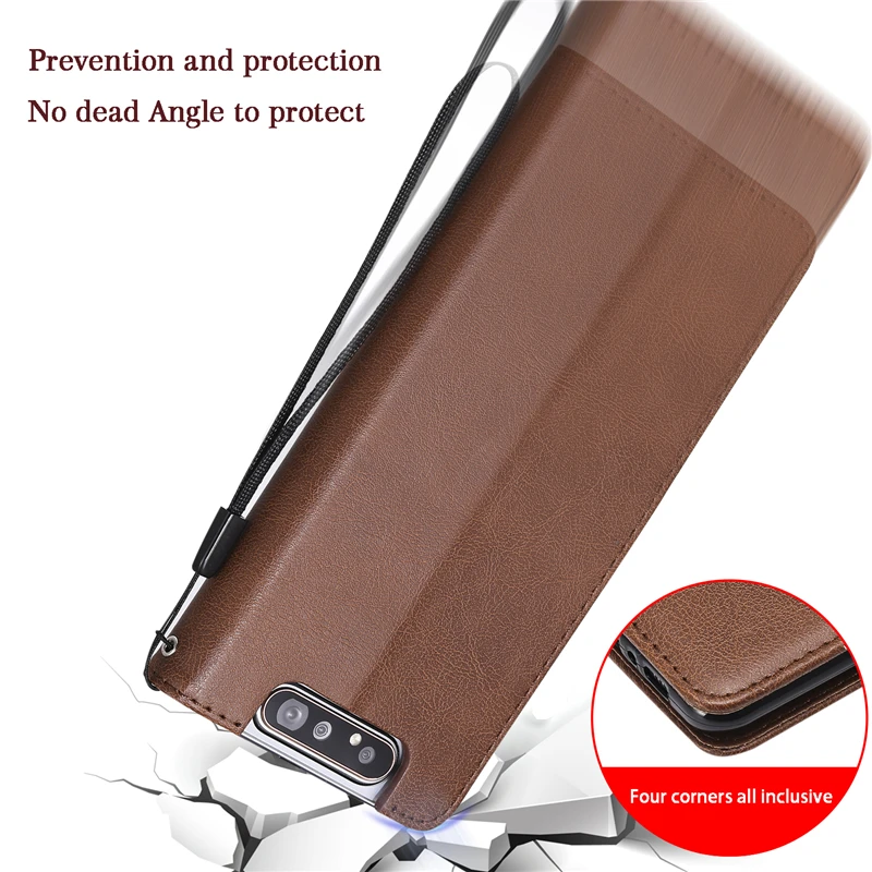 Leather Flip Wallet Case For Samsung Galaxy J2 J4 Core J4 J5 J6 Prime Plus J7 Duo J8 C9 Pro A6S A8 2018 Cover With Hand Strap