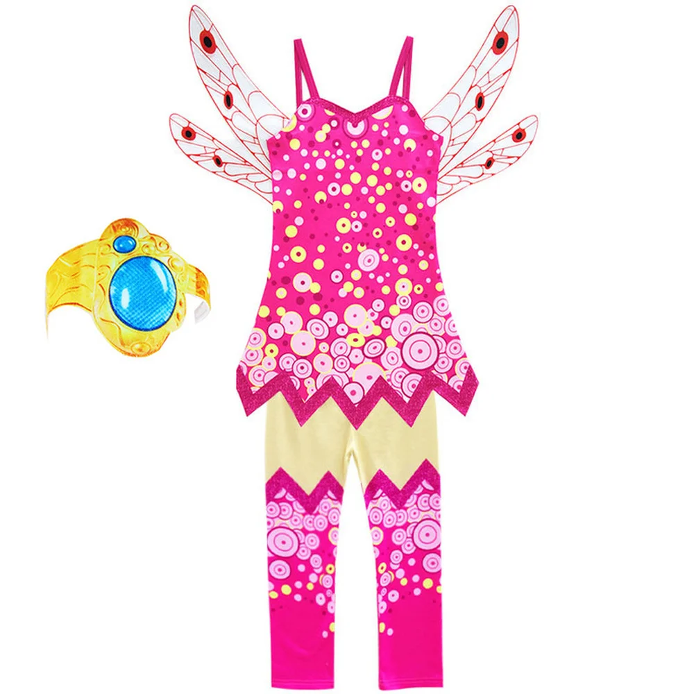 Disfraces de Mia para niñas, traje de fiesta de cumpleaños Mia & Me, ropa de carnaval, conjuntos de ropa para niños, anillo de mano