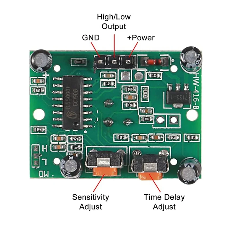 6Pcs Voor Arduino Hc SR501 Pir Infrarood Sensor Ir Human Body Motion Module Voor Raspberry Pi