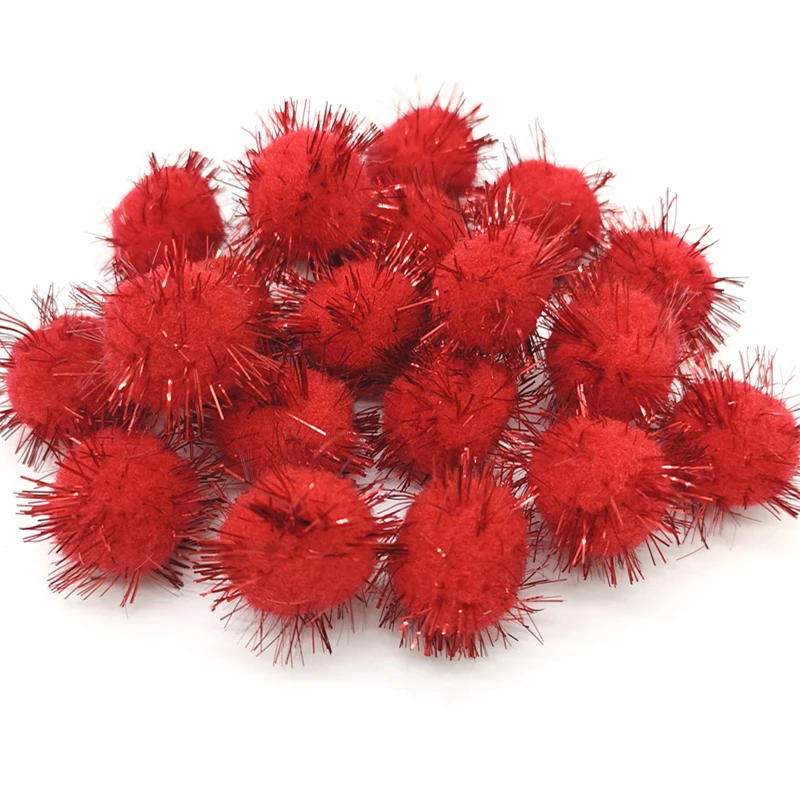 50pcs 15mm 25mm Colorful Pompoms for Dolls Garment Handmade Material Soft Fluffy Pom Poms Ball For DIY Kids Toys Accessories