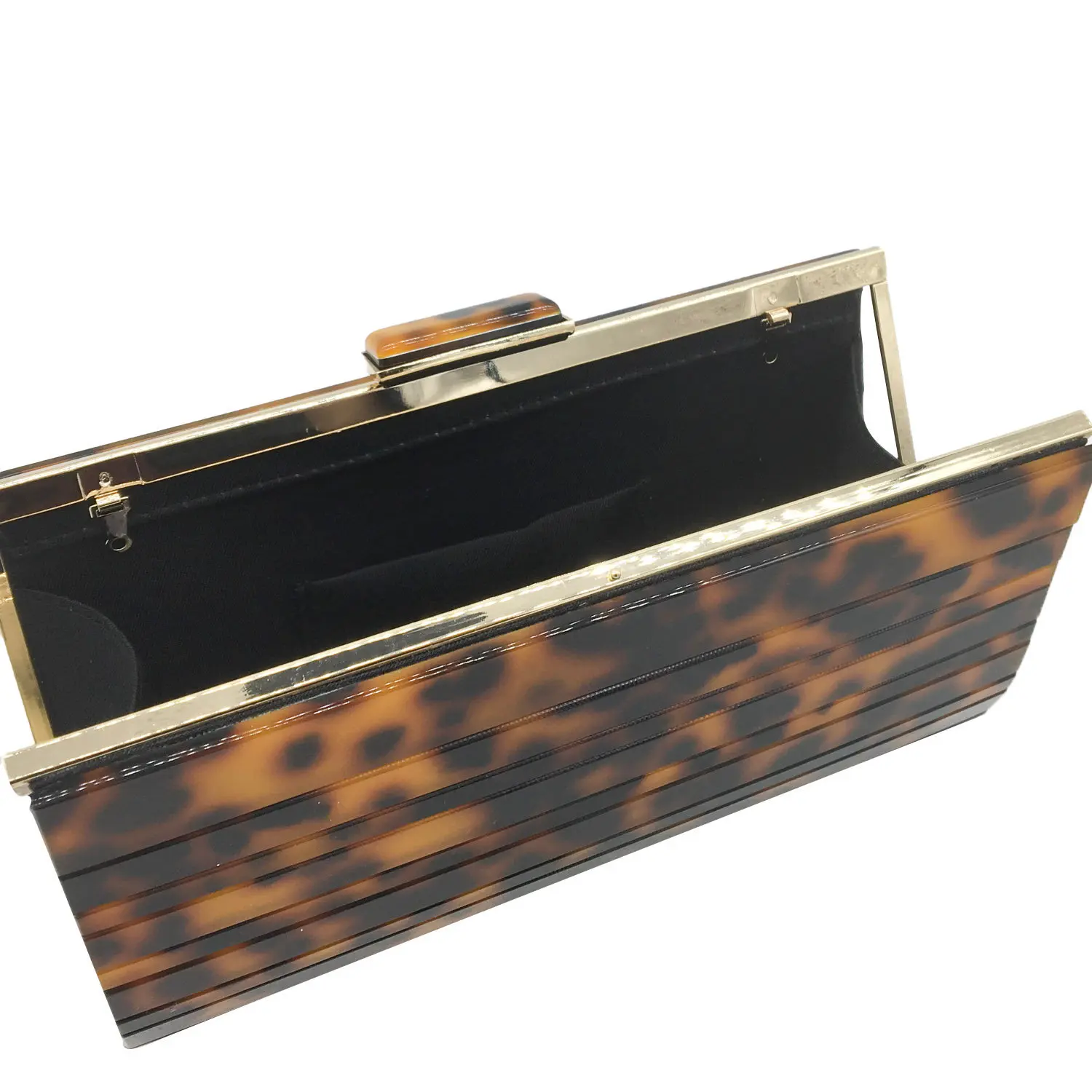 Women\'s Wedding Clutch Evening Bag Small Female Handbag Luxury Wedding Bridal Purse Chain Party Shoulder Bag Acrylic Leopard Bag